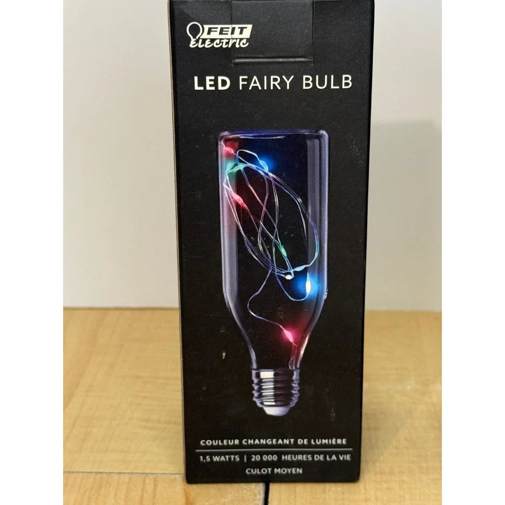 Feit Electric LED Fairy Bulb Color Changing Light 1.5W Medium Base 2 Pack